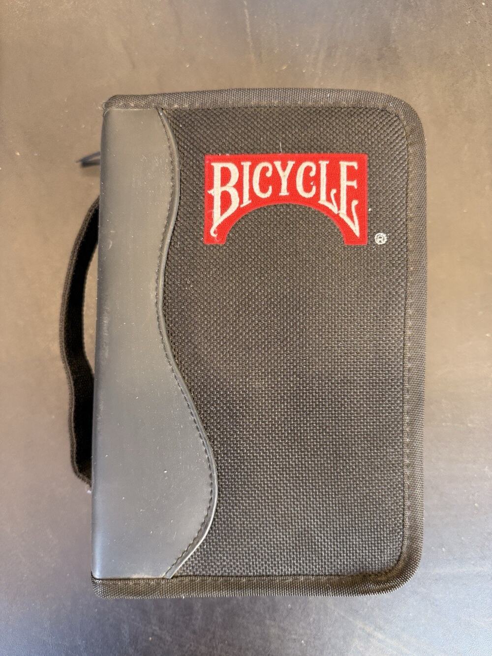 Vintage Bicycle Poker Players Kit 300 Chips Cards Travel Zipper Carrying Case